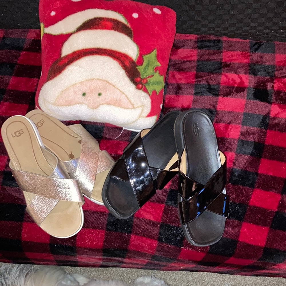 Black pair ONLY —UGGs for sale see photos, Black ones are a size 9 1/2  Gold  9